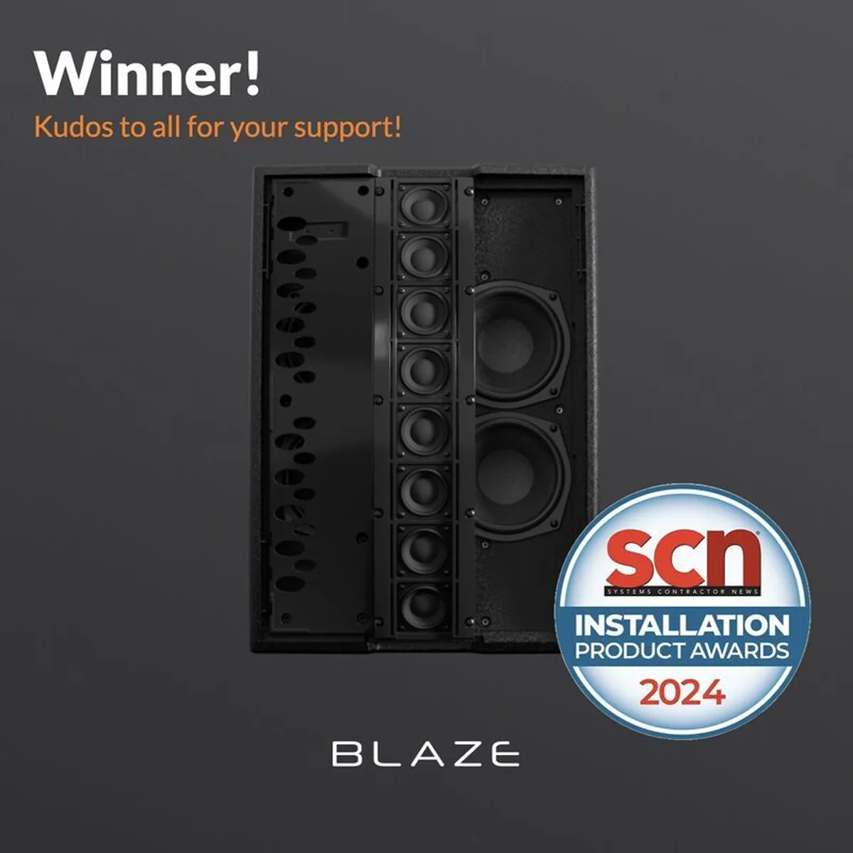 Blaze Audio's CBL528 Loudspeaker Wins Most Innovative Audio Hardware